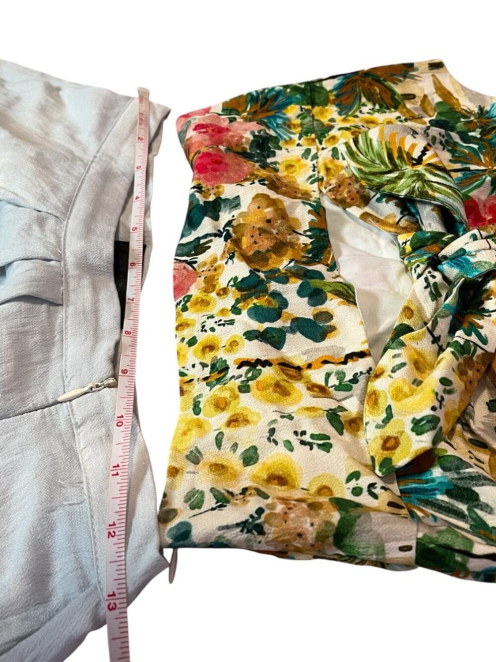 ZARA NWT Printed Co‑Ord Set Knotted Crop Top & Midi Skirt Size XS Boho Garden - Picture 13 of 14